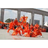 四平少林文武学校广场演出
